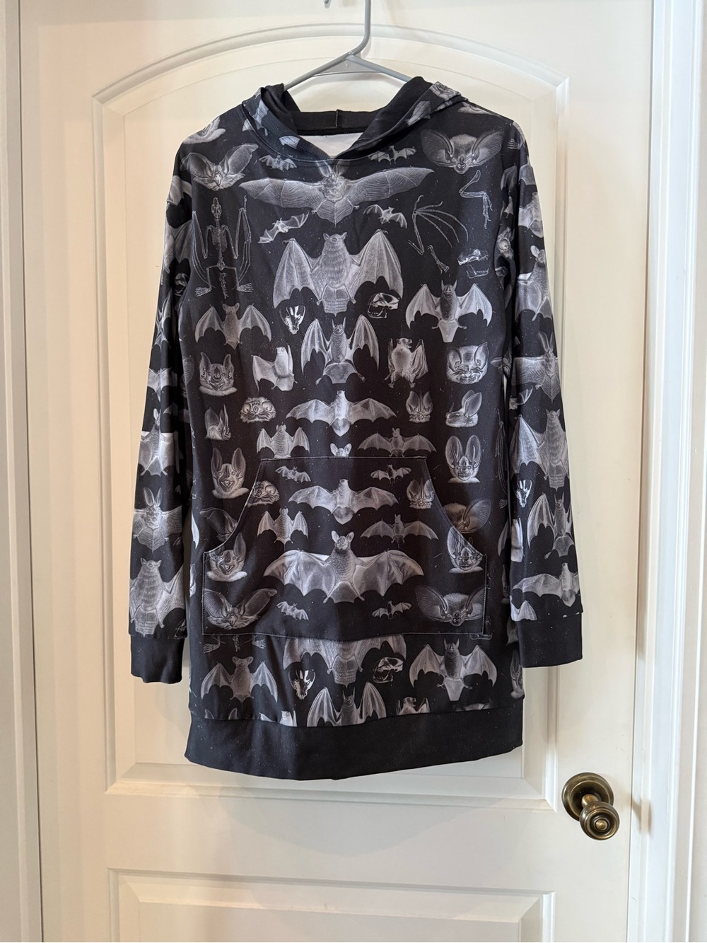 Blackmilk Black and Gray Bat Hoodie oversized Top